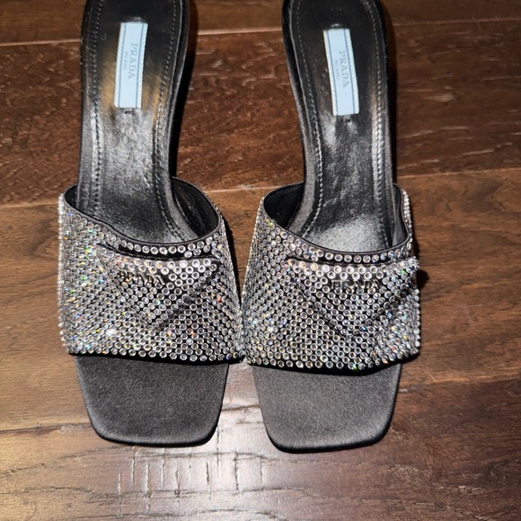 Prada Crystal Embellished open toed mules. - Picture 11 of 11